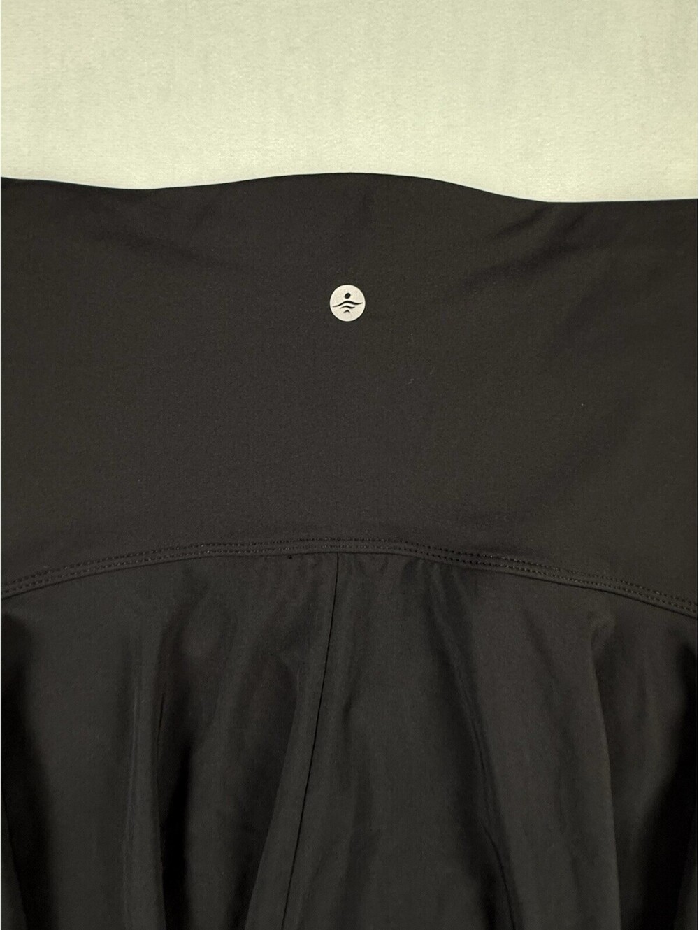 Halara High Drop Waisted Tennis Skirt Skort M Black Rouched Flowy Stretch Long - Picture 6 of 9